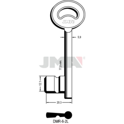 Chei JMA Cu Aripa Din Alama DMR-6-2L